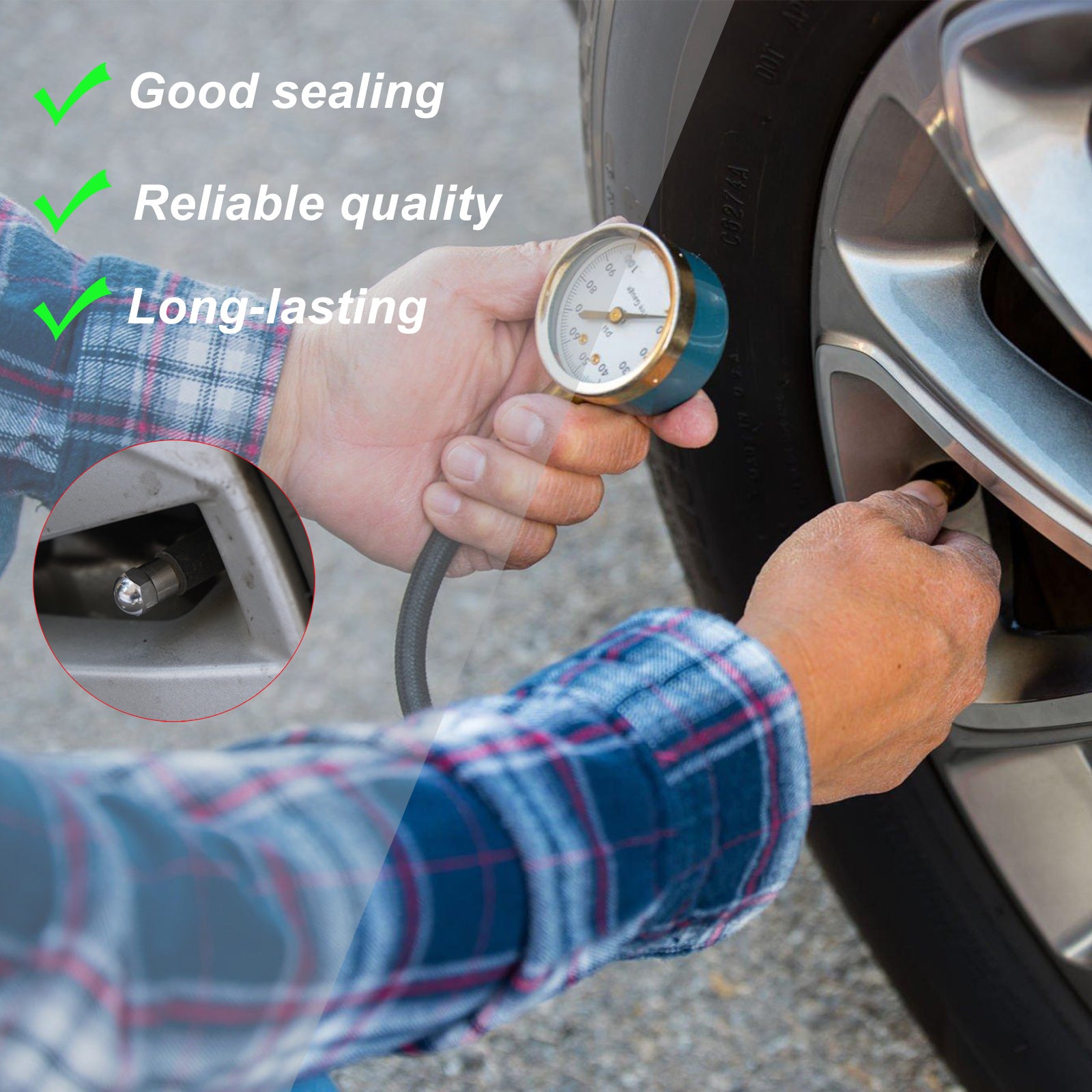 Leak-Proof Tire Valve Caps with O-Rings – Easy Installation, Enhance Vehicle Appearance – For Cars to Motorcycles