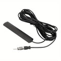 Universal AM/FM Antenna for Car, Truck & Boat – 12V Black Radio Signal Booster