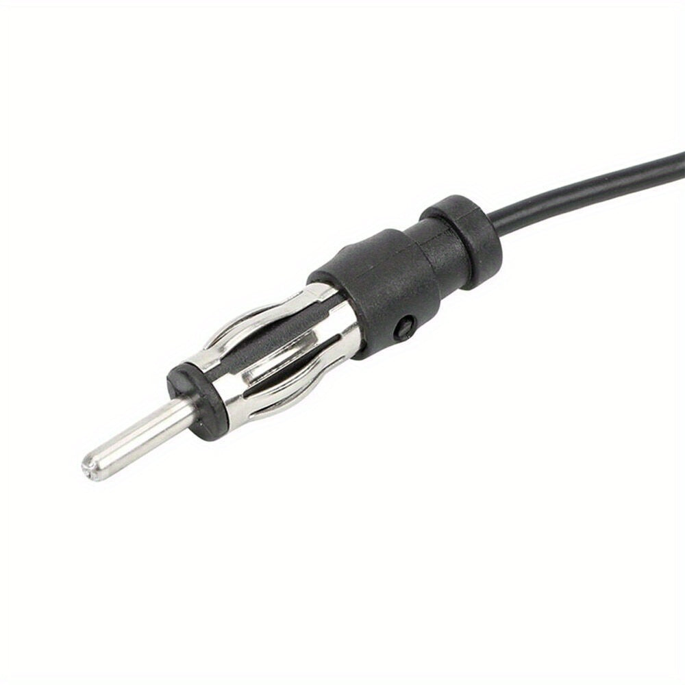 Universal AM/FM Antenna for Car, Truck & Boat – 12V Black Radio Signal Booster