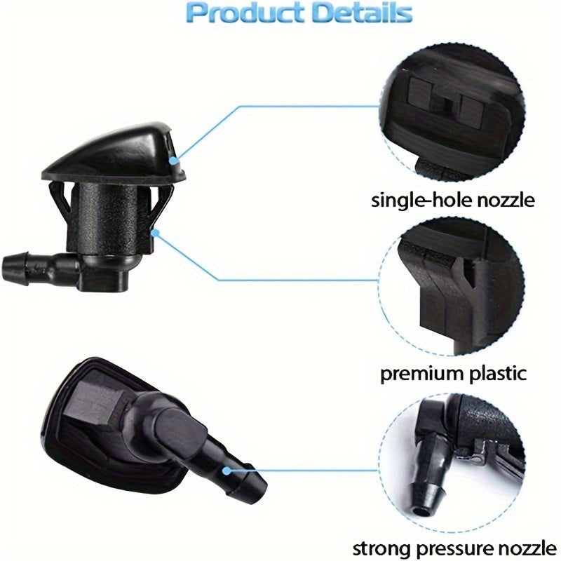 2-Piece Windshield Washer Nozzle Replacement OEM #85381-AE020 Spray Nozzle Set