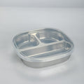 Stainless Steel Plate with Lid, Ideal for Restaurant, Kitchen, Canteen, Corporate Meals & Holiday Party Prep Plates