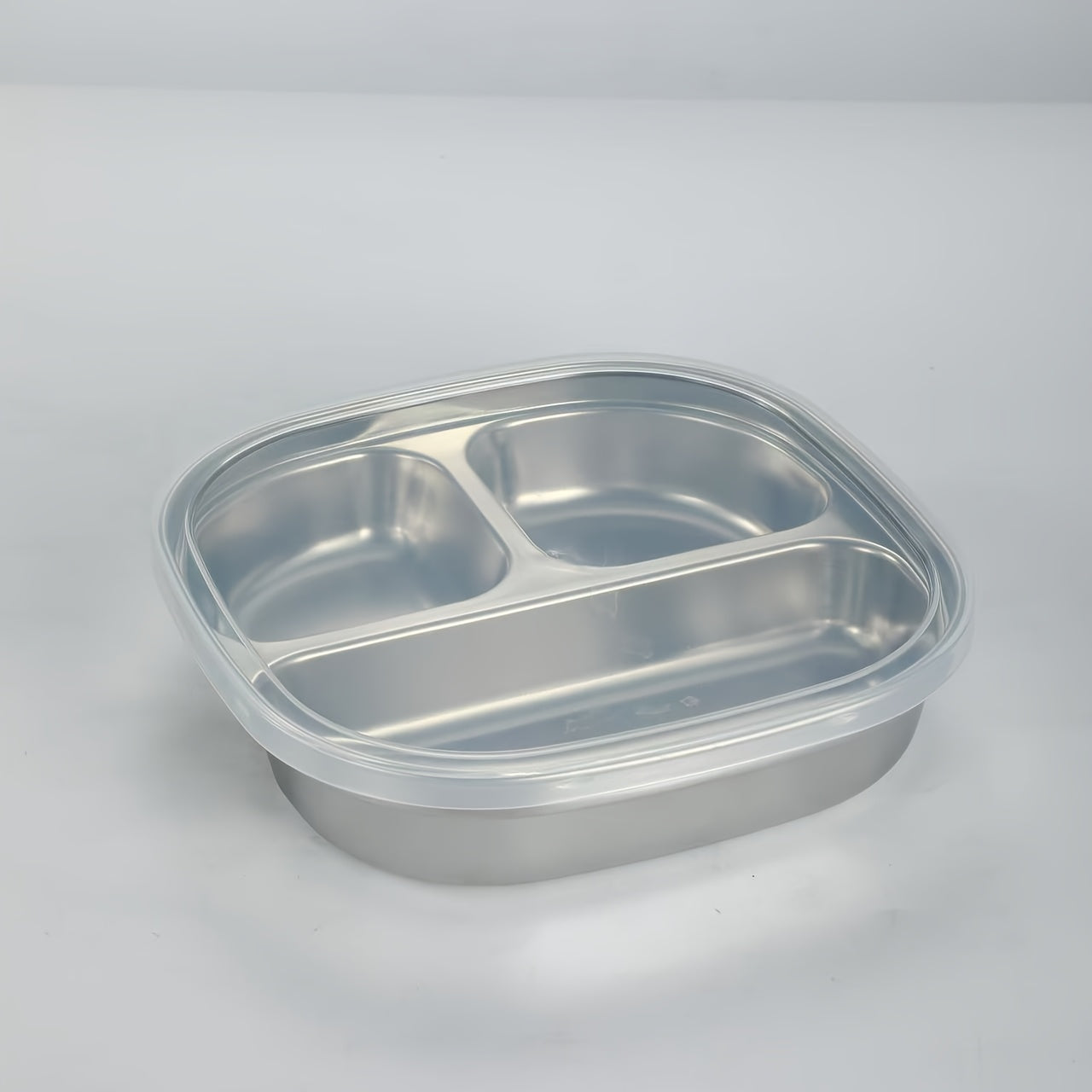 Stainless Steel Plate with Lid, Ideal for Restaurant, Kitchen, Canteen, Corporate Meals & Holiday Party Prep Plates