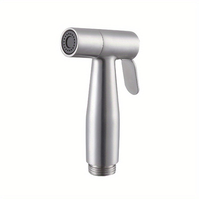 1pc Stainless Steel Bidet Sprayer - Toilet Sprayer, Toilet Cleaning Sprayer, Pressurized Gun Toilet Feminine Cleaner, Small Nozzle Toilet Flush Spray Head