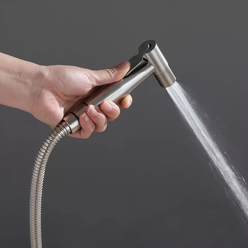 1pc Stainless Steel Bidet Sprayer - Toilet Sprayer, Toilet Cleaning Sprayer, Pressurized Gun Toilet Feminine Cleaner, Small Nozzle Toilet Flush Spray Head