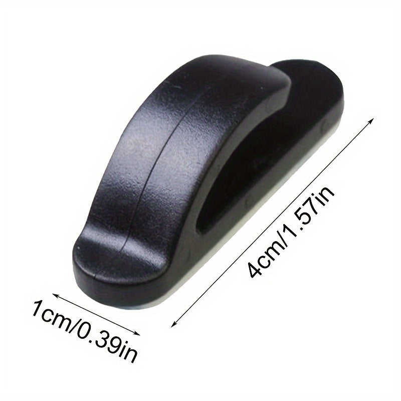 4-Pack Black Car Self-Adhesive Hooks – Convenient Bag Organizer for Vehicle Interior