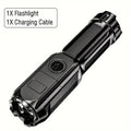 ANYI 1 Black Light UV Flashlight, UV395NM, IPX4 Waterproof Rechargeable High-Brightness ABS Portable UV Light, 3 Modes Zoomable USB Rechargeable Flashlight, Ideal for Pet Identification