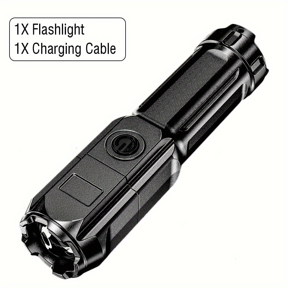 ANYI 1 Black Light UV Flashlight, UV395NM, IPX4 Waterproof Rechargeable High-Brightness ABS Portable UV Light, 3 Modes Zoomable USB Rechargeable Flashlight, Ideal for Pet Identification