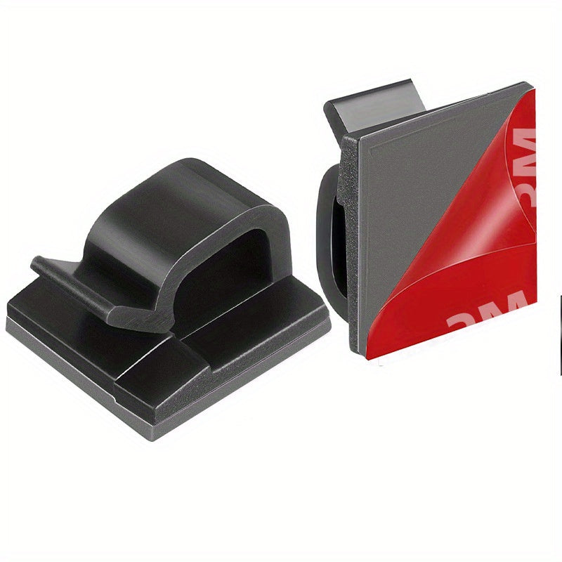 40-Piece Strong Adhesive Cable Clips – Cable Management Wire Holders for Car, Office & Home