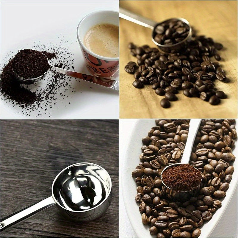 Stainless Steel Long Handle Coffee Spoon, Durable Tablespoon Measuring Spoon for Kitchen and Café Use