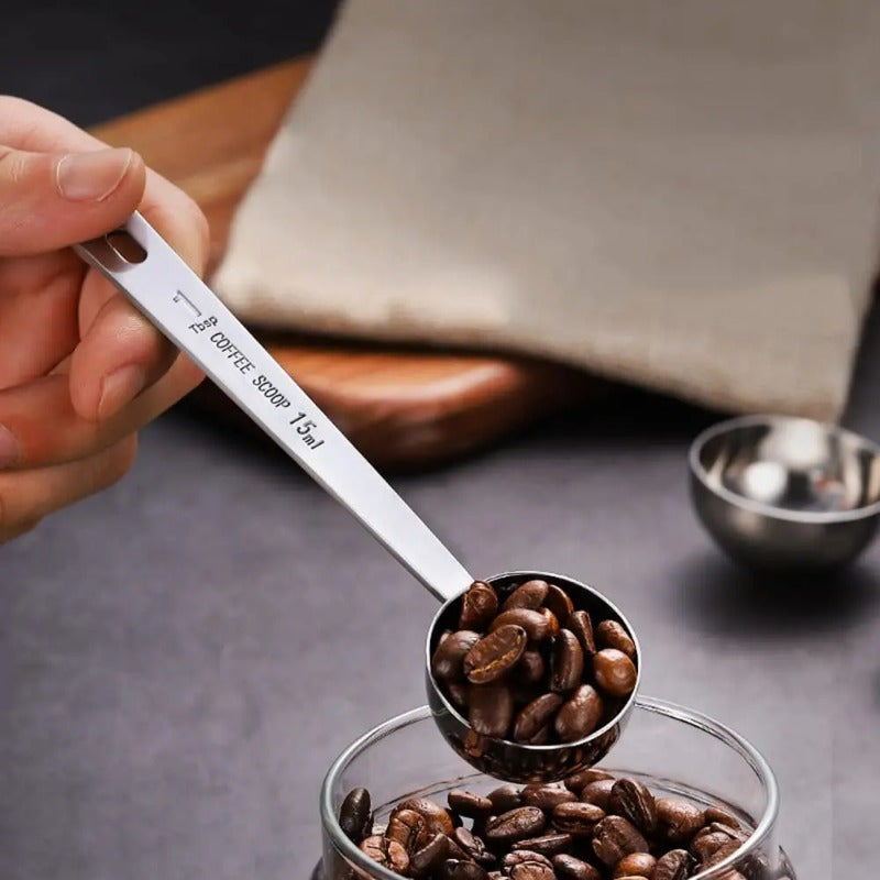 Stainless Steel Long Handle Coffee Spoon, Durable Tablespoon Measuring Spoon for Kitchen and Café Use