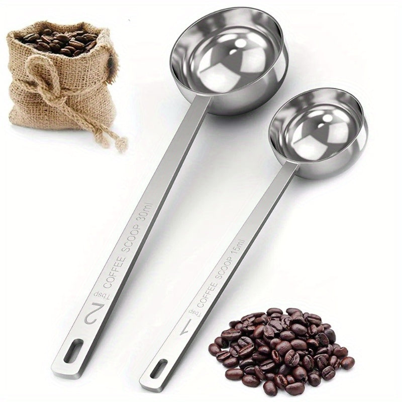 Stainless Steel Long Handle Coffee Spoon, Durable Tablespoon Measuring Spoon for Kitchen and Café Use