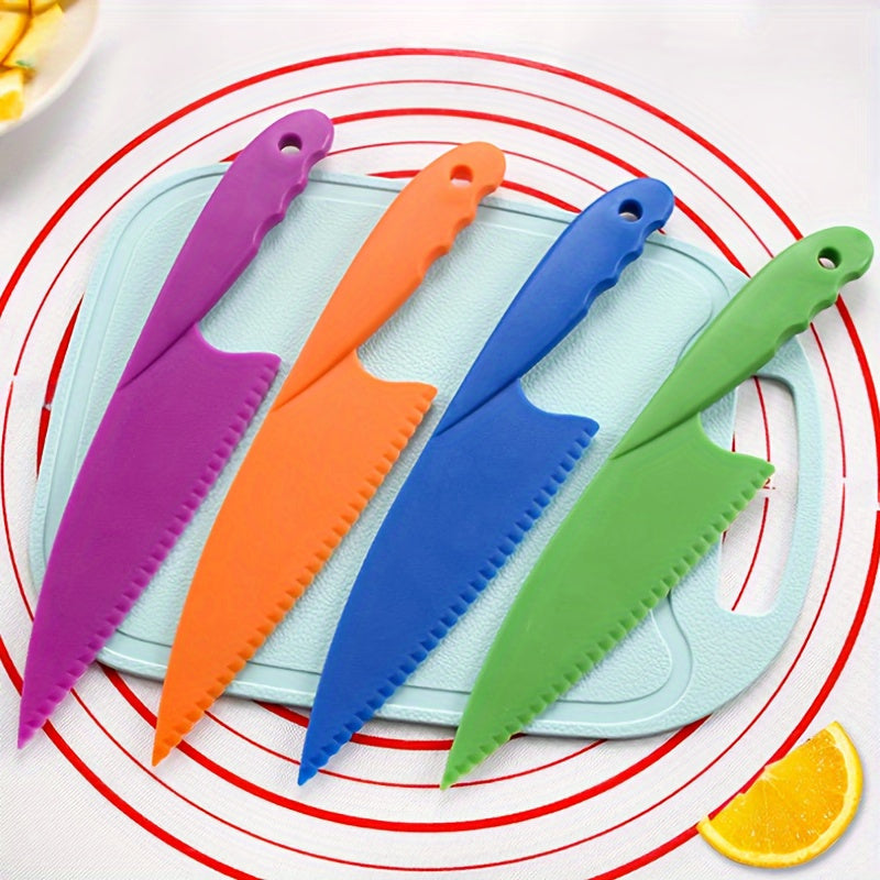 Plastic Fruit Knife with Serrated Edge, Ideal for Cutting Fruits, Vegetables, Bread and Salad