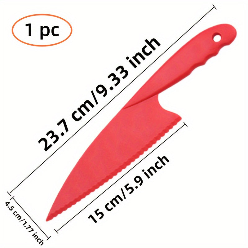 Plastic Fruit Knife with Serrated Edge, Ideal for Cutting Fruits, Vegetables, Bread and Salad