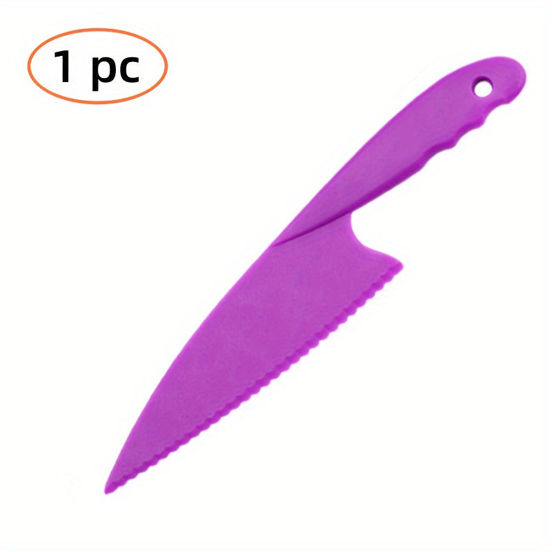 Plastic Fruit Knife with Serrated Edge, Ideal for Cutting Fruits, Vegetables, Bread and Salad