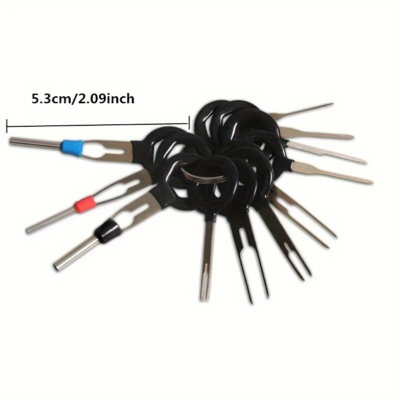 3-Piece / 11-Piece Automotive Connector Terminal Removal Tool Set – Electrical Wiring Crimp Pin Extractor Puller Kit for Car Harness Connectors