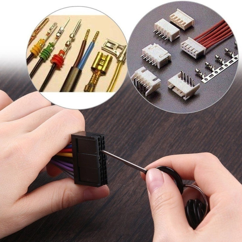 3-Piece / 11-Piece Automotive Connector Terminal Removal Tool Set – Electrical Wiring Crimp Pin Extractor Puller Kit for Car Harness Connectors