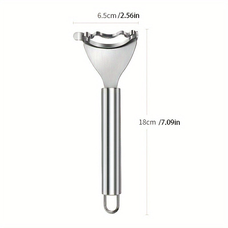 1PC Corn Husker & Vegetable Peeler, Multipurpose Ergonomic Kitchen Tool with Serrated Blade, Fast & Safe Food Prep, Metal Material