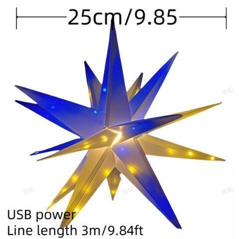 1/2-Pack 3D Star Pendant Light – Modern White Paper Lantern Hanging Light, Suitable for Bedroom, Party, Wedding Decoration – Wedding, Room Atmosphere Creation – Easy-to-Hang Design
