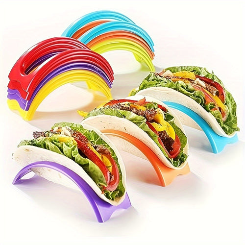 12/18 Pcs Colorful Tortilla Holders, Durable PP Material, Suitable for Soft and Hard Shells, Ideal for Restaurant and Home Use