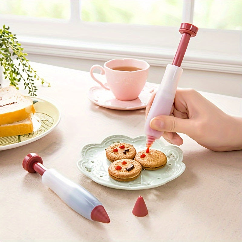 Kitchen Decorating Tool Set – Includes Silicone Food Writing Pen & Pastry Nozzles