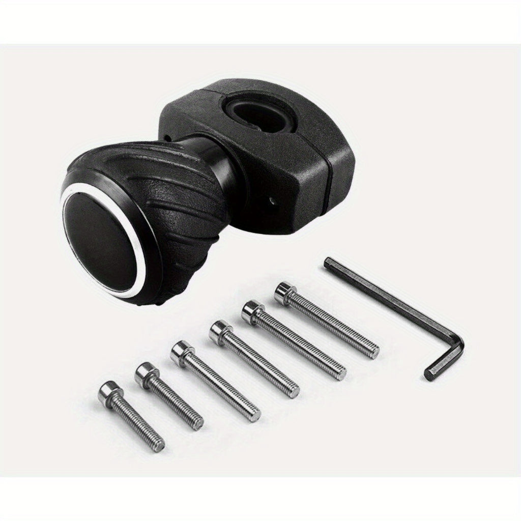 Quick Install Easy-to-Use Power Steering Wheel Spinner Knob - Fits Cars, Trucks & More - Black Smooth Rotating Ball Assist