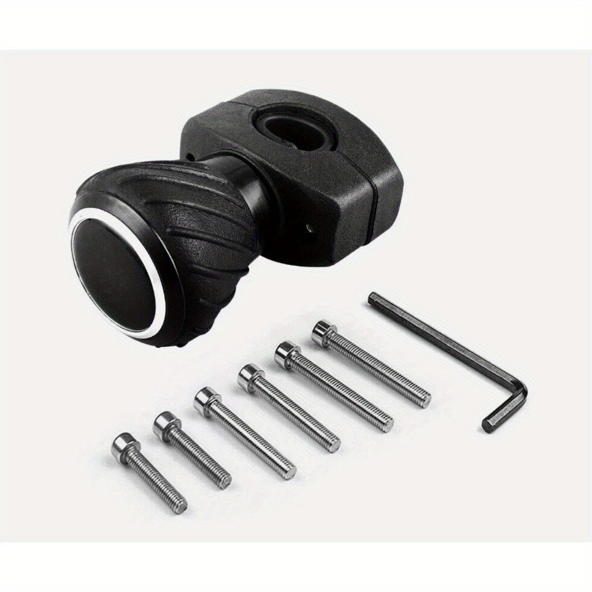Quick Install Easy-to-Use Power Steering Wheel Spinner Knob - Fits Cars, Trucks & More - Black Smooth Rotating Ball Assist