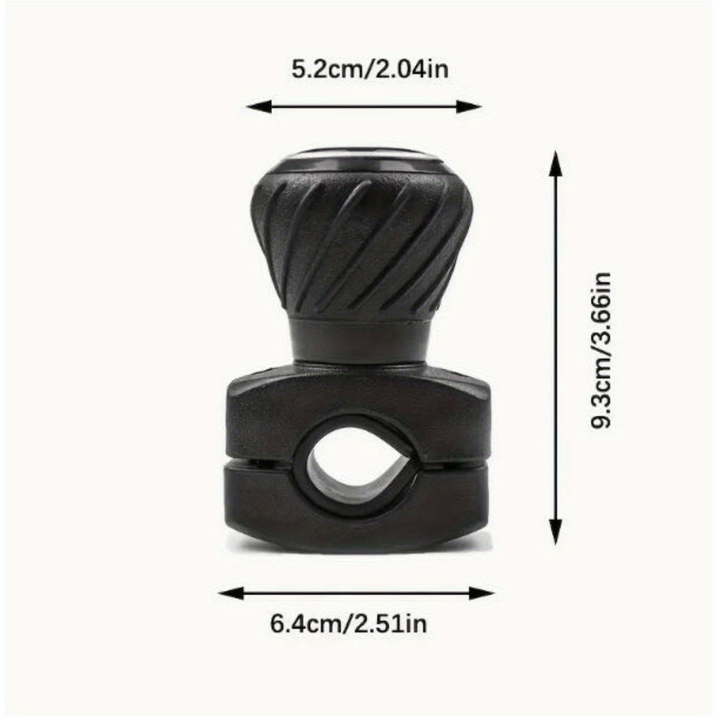 Quick Install Easy-to-Use Power Steering Wheel Spinner Knob - Fits Cars, Trucks & More - Black Smooth Rotating Ball Assist