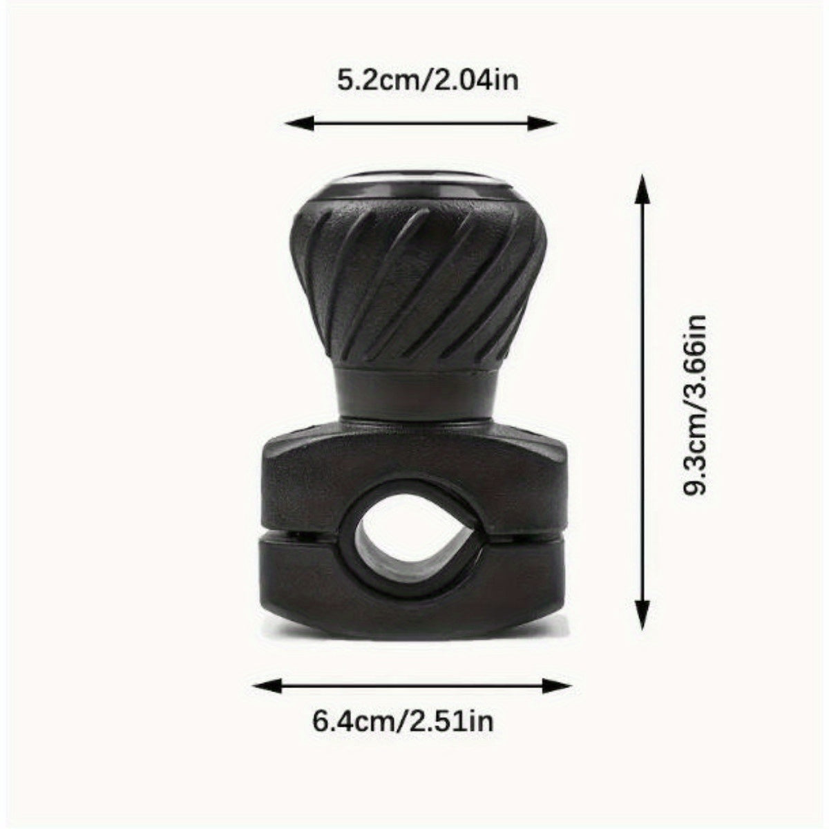 Quick Install Easy-to-Use Power Steering Wheel Spinner Knob - Fits Cars, Trucks & More - Black Smooth Rotating Ball Assist