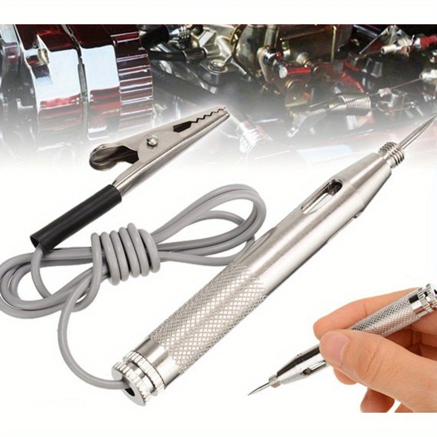 1pc DC 6-24V Automotive Circuit Tester Light Voltage Detection Probe Pen Diagnostic Tool – Auto Vehicle Circuit Test Probe Light, 6V-24V Lighting System Voltage Tester Pen for Household Appliances & Motorcycles