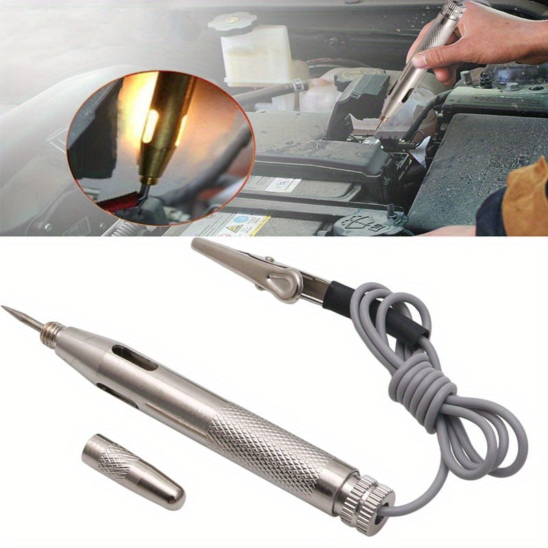 1pc DC 6-24V Automotive Circuit Tester Light Voltage Detection Probe Pen Diagnostic Tool – Auto Vehicle Circuit Test Probe Light, 6V-24V Lighting System Voltage Tester Pen for Household Appliances & Motorcycles