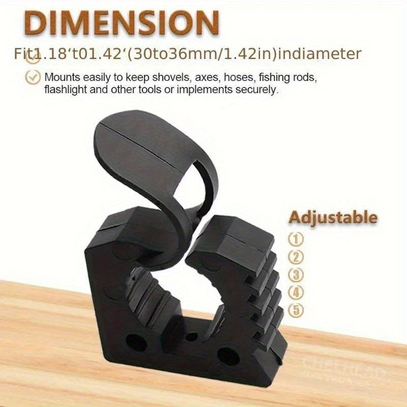 2/4-Pack Quick Fist Clamps, Synthetic Rubber Mounting Tool Equipment Clamps, for Off-Road Vehicles, ATV, UTV, Truck Parts Enhancement – Tool Organizer Clips, Outdoor Shovel Storage Mount