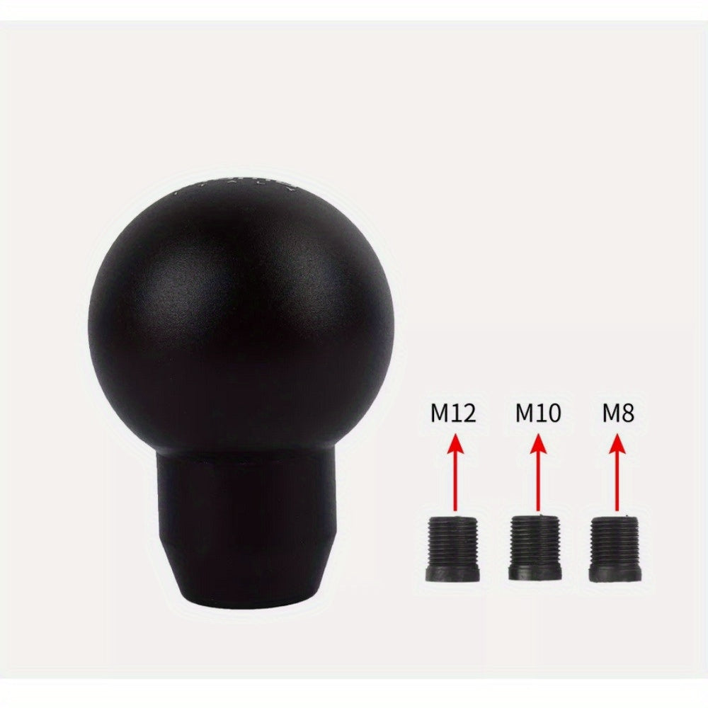 Universal Black Aluminum Round Gear Shift Knob, Fits Various Vehicle Models