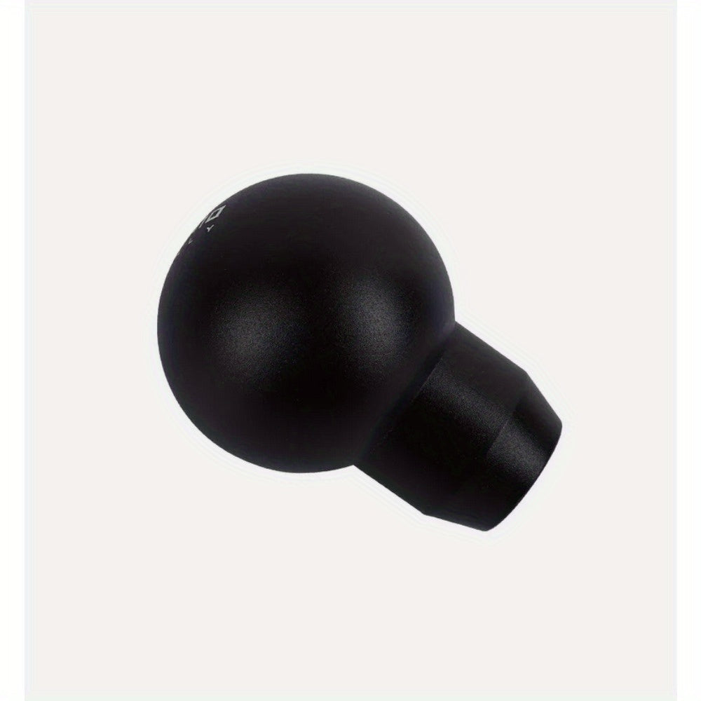 Universal Black Aluminum Round Gear Shift Knob, Fits Various Vehicle Models