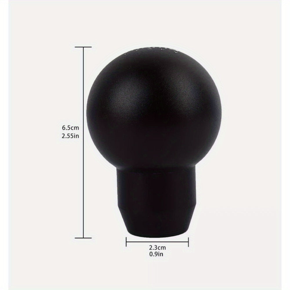 Universal Black Aluminum Round Gear Shift Knob, Fits Various Vehicle Models