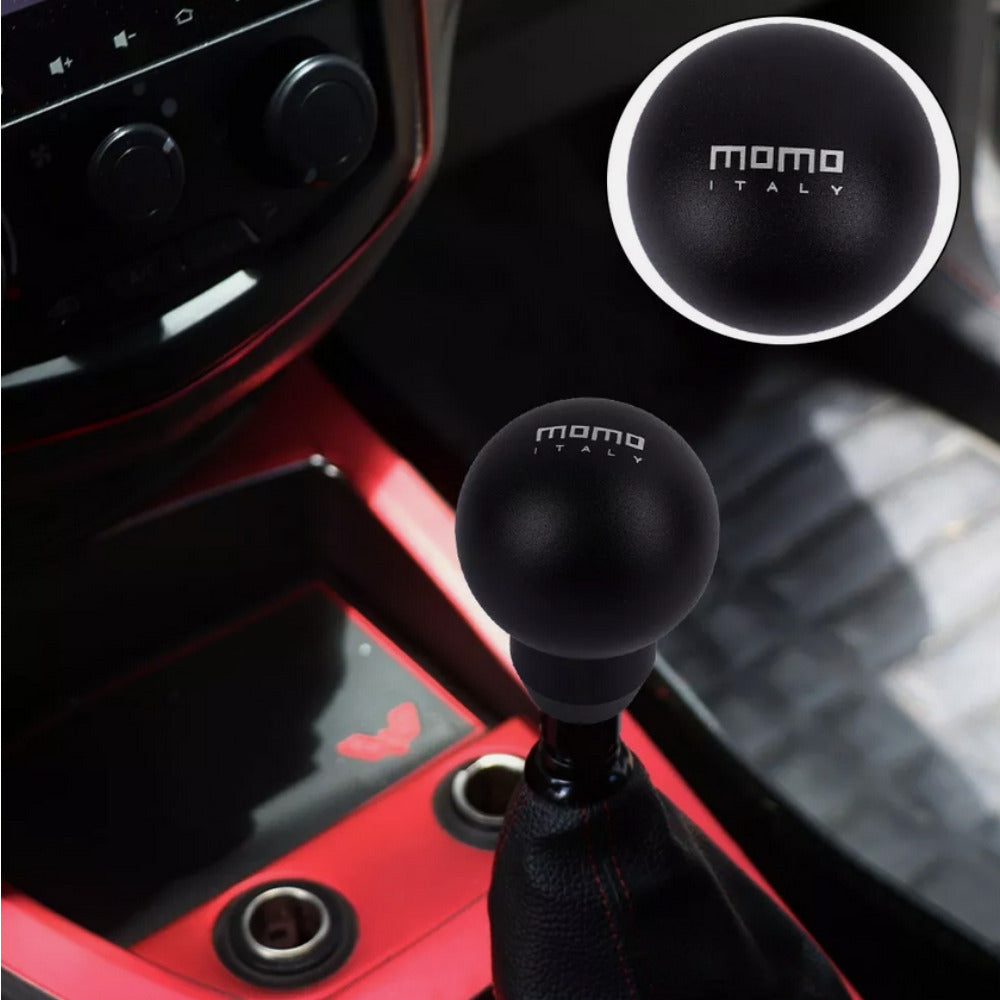 Universal Black Aluminum Round Gear Shift Knob, Fits Various Vehicle Models