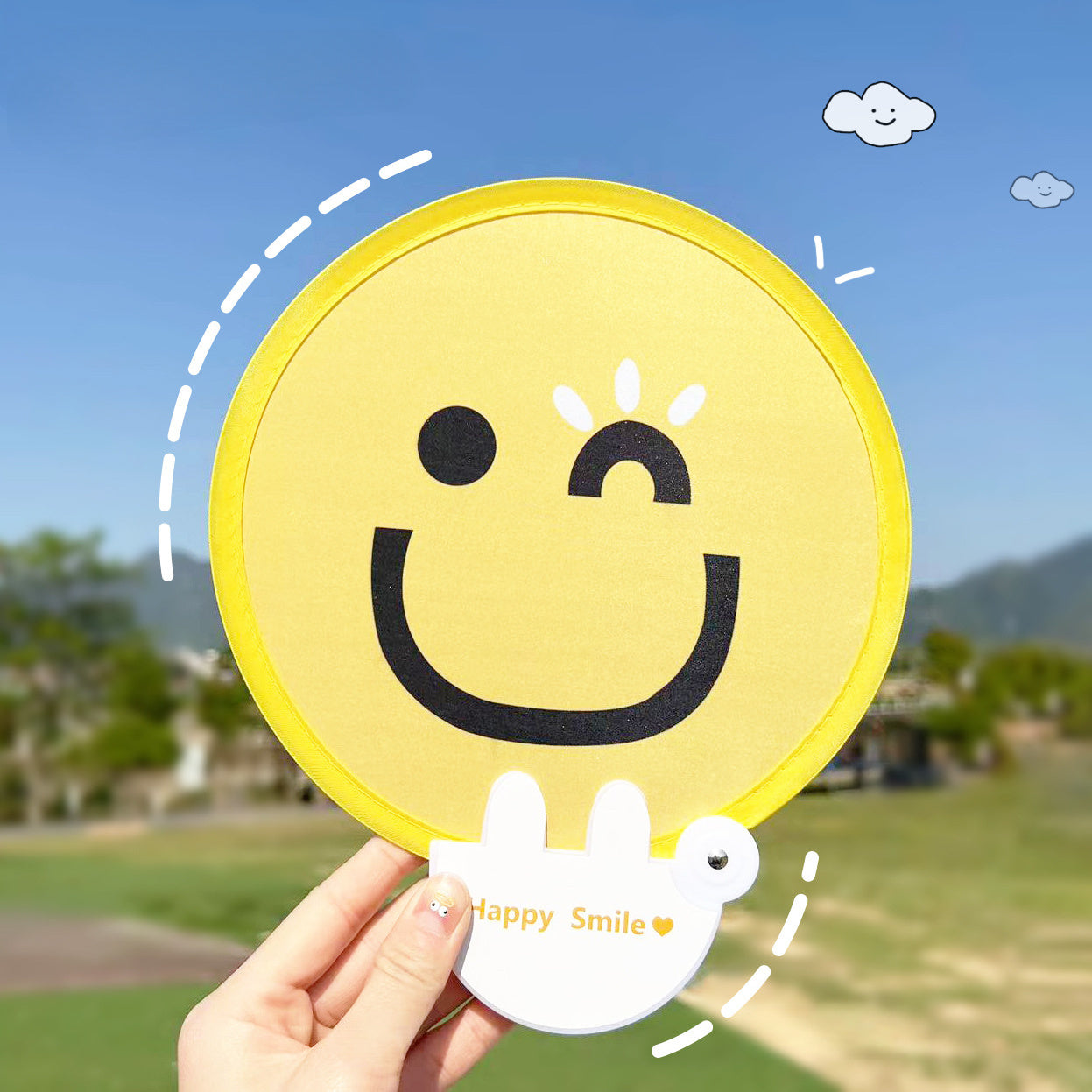 Compact Foldable Fan, Mini Round Portable Fan, Summer Outdoor Cooling Accessory