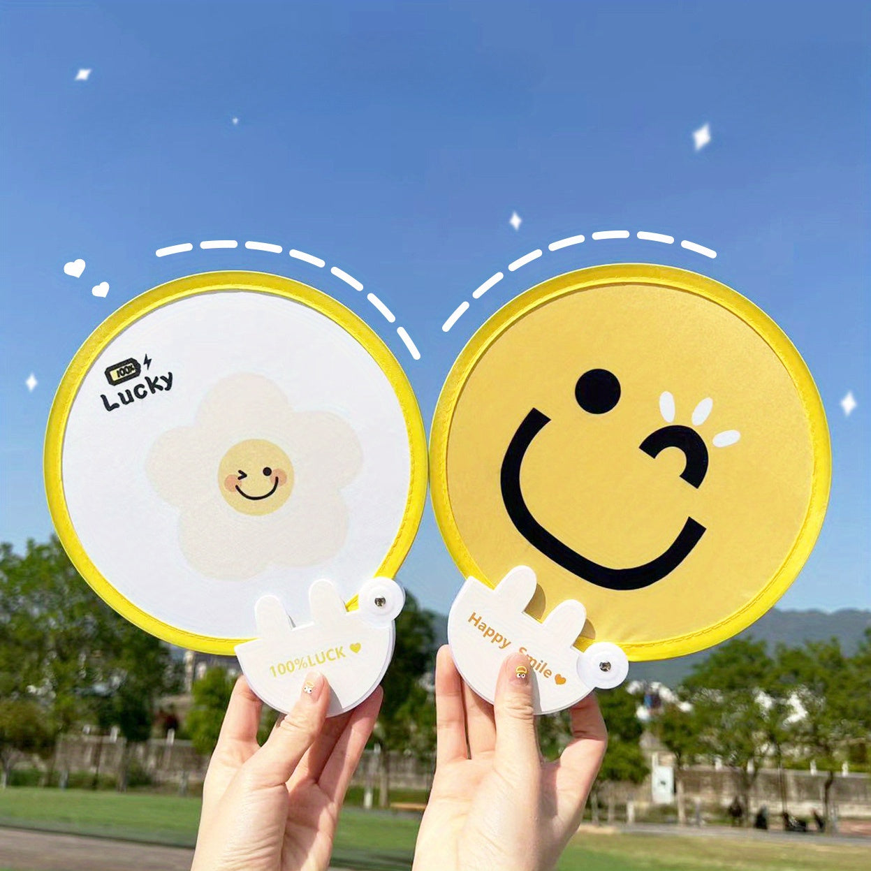Compact Foldable Fan, Mini Round Portable Fan, Summer Outdoor Cooling Accessory