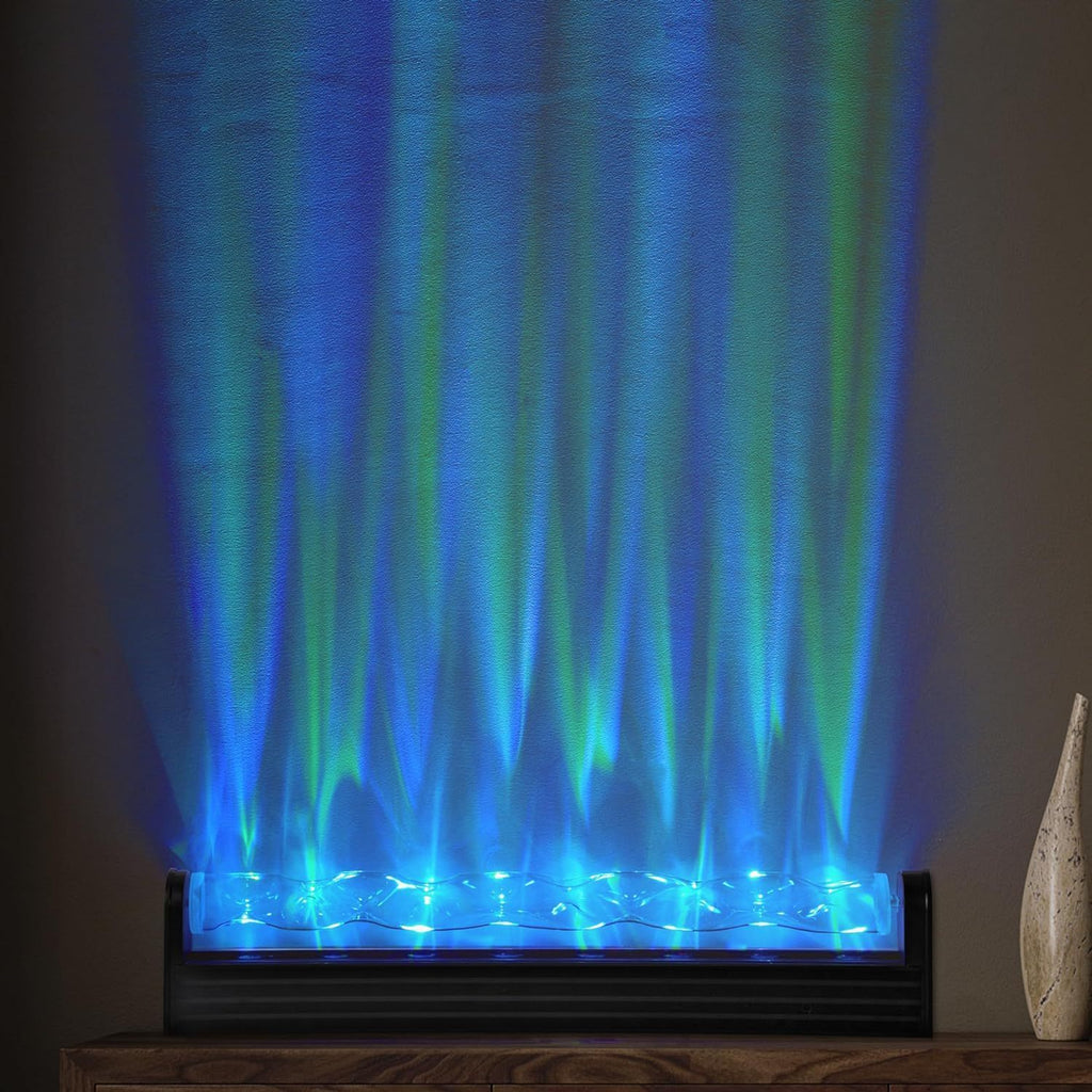 RGBW Dynamic Wave Wall Light, Ocean Wave Projection Light, Flowing Water Effect, Music-Sync Color Changing Ambient Light, 16 Million Colors DIY Dimming, LED Ambient Lighting, Suitable for Bars, Bedrooms, Game Rooms