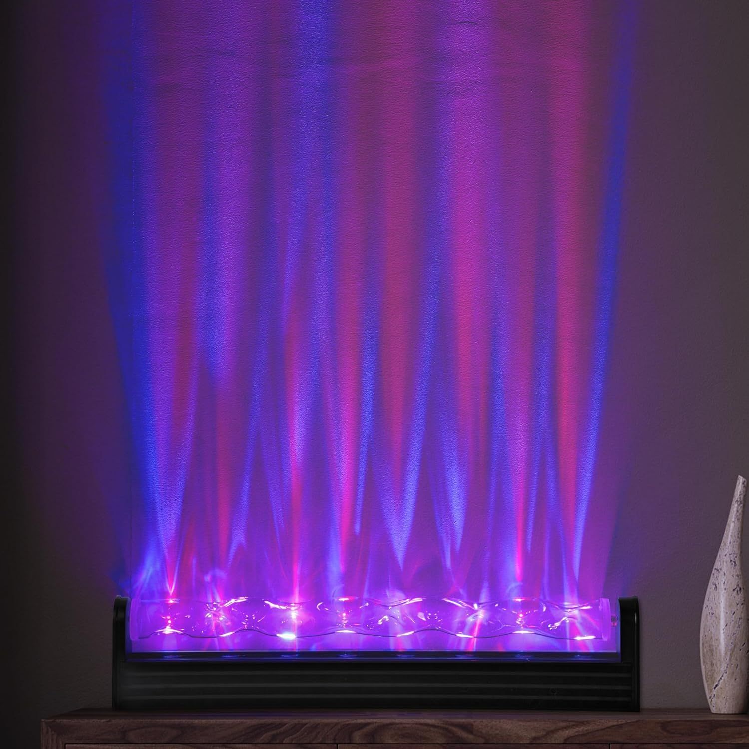 RGBW Dynamic Wave Wall Light, Ocean Wave Projection Light, Flowing Water Effect, Music-Sync Color Changing Ambient Light, 16 Million Colors DIY Dimming, LED Ambient Lighting, Suitable for Bars, Bedrooms, Game Rooms