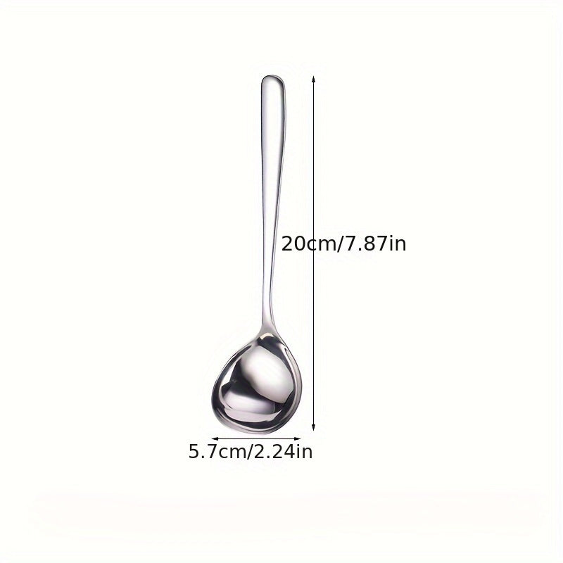 2-Pack Heavy Duty Large Soup Ladle – Long Handle Large Head Soup Spoon with Bowl – Perfect for Home, Restaurant, Food Trucks – Hygienic Serving Utensil Set