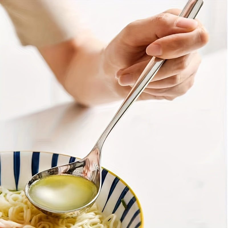 2-Pack Heavy Duty Large Soup Ladle – Long Handle Large Head Soup Spoon with Bowl – Perfect for Home, Restaurant, Food Trucks – Hygienic Serving Utensil Set