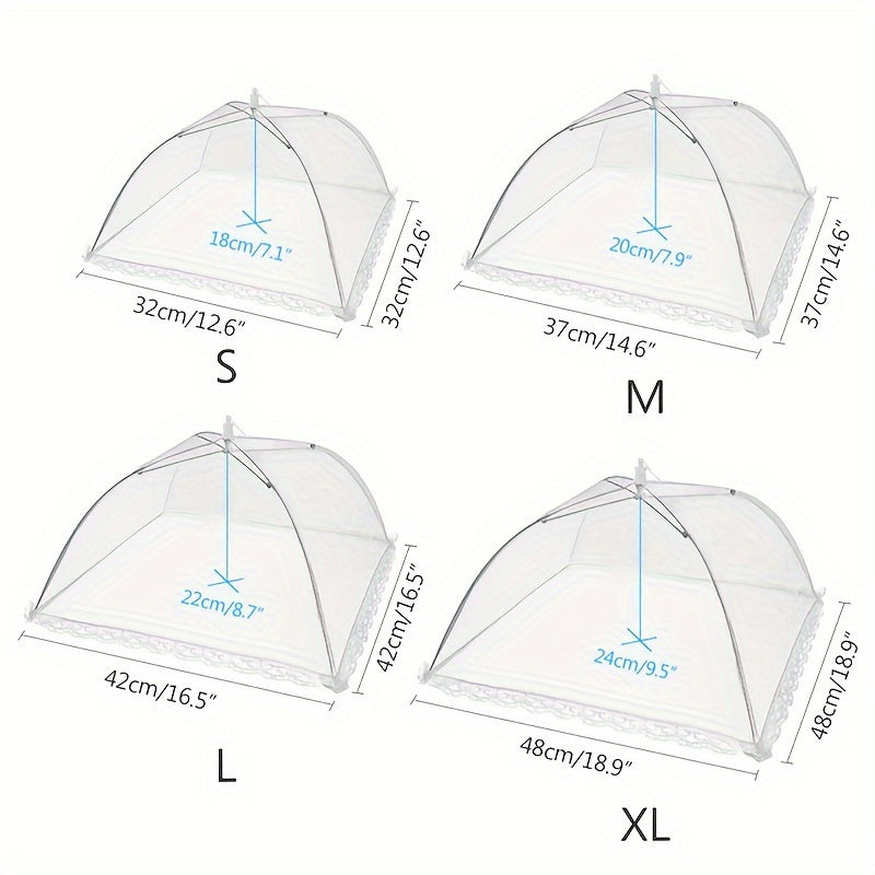 Foldable Fine Mesh Food Cover Anti Fly Bug Portable Storage Food Net For Home Outdoor Use