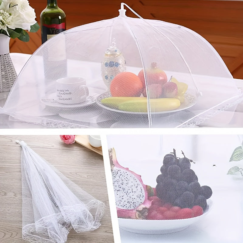 Foldable Fine Mesh Food Cover Anti Fly Bug Portable Storage Food Net For Home Outdoor Use