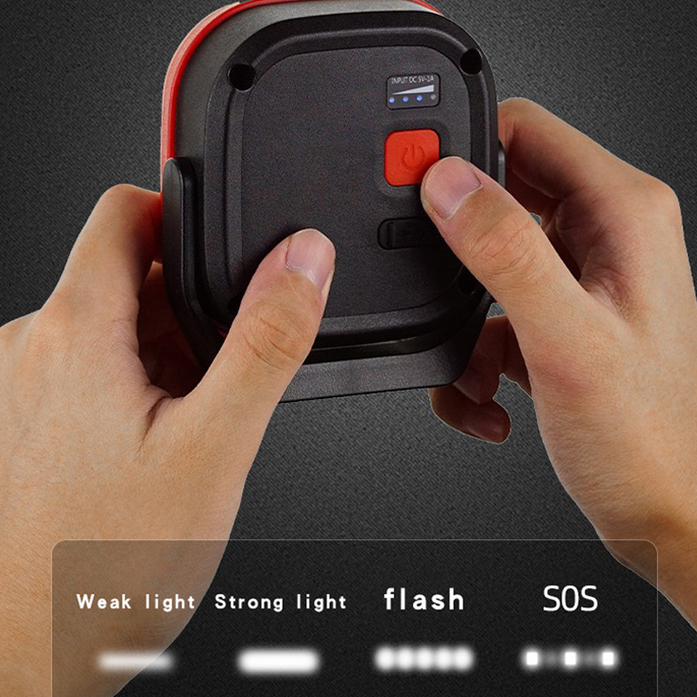000mAh Long Lasting Auto Repair Work Light, Rechargeable LED Lithium Battery Lamp, Shock Resistant Design