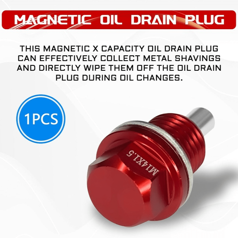 1-Piece Magnetic Oil Drain Plug Removal Tool, Made of Aluminum Alloy, Includes Repair Kit for Oil Drain Screw and Nut, Compatible with Most Ford, Hyundai, Kia, Accord, Pilot, and Odyssey Models