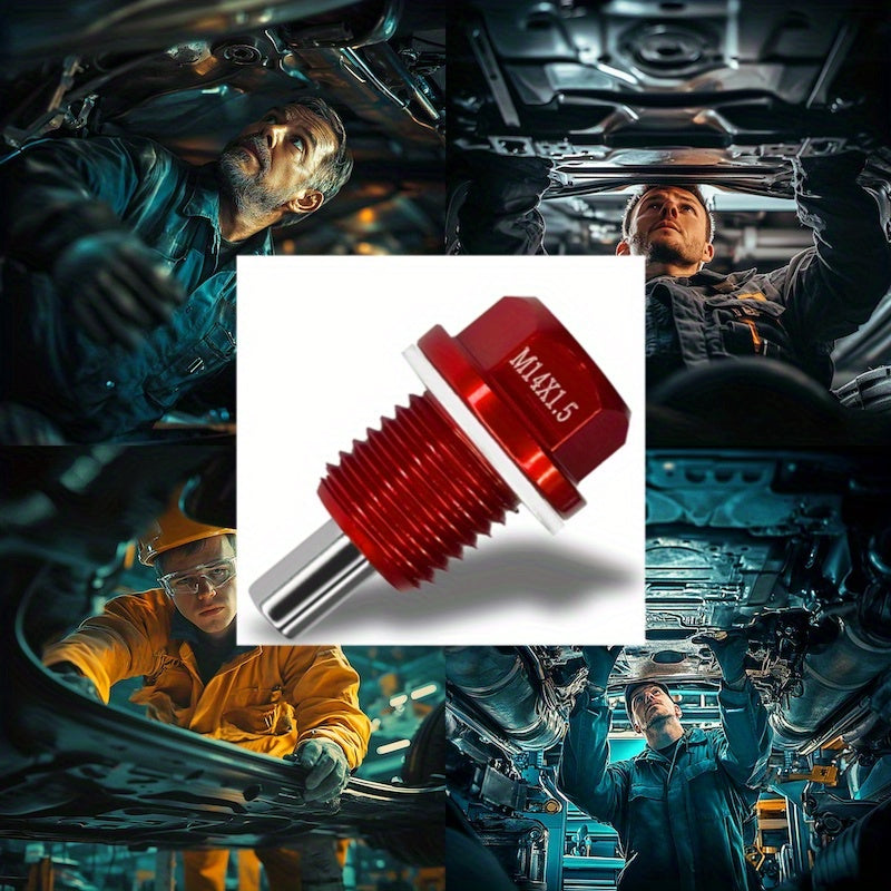 1-Piece Magnetic Oil Drain Plug Removal Tool, Made of Aluminum Alloy, Includes Repair Kit for Oil Drain Screw and Nut, Compatible with Most Ford, Hyundai, Kia, Accord, Pilot, and Odyssey Models