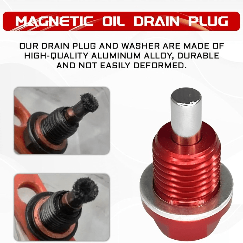 1-Piece Magnetic Oil Drain Plug Removal Tool, Made of Aluminum Alloy, Includes Repair Kit for Oil Drain Screw and Nut, Compatible with Most Ford, Hyundai, Kia, Accord, Pilot, and Odyssey Models
