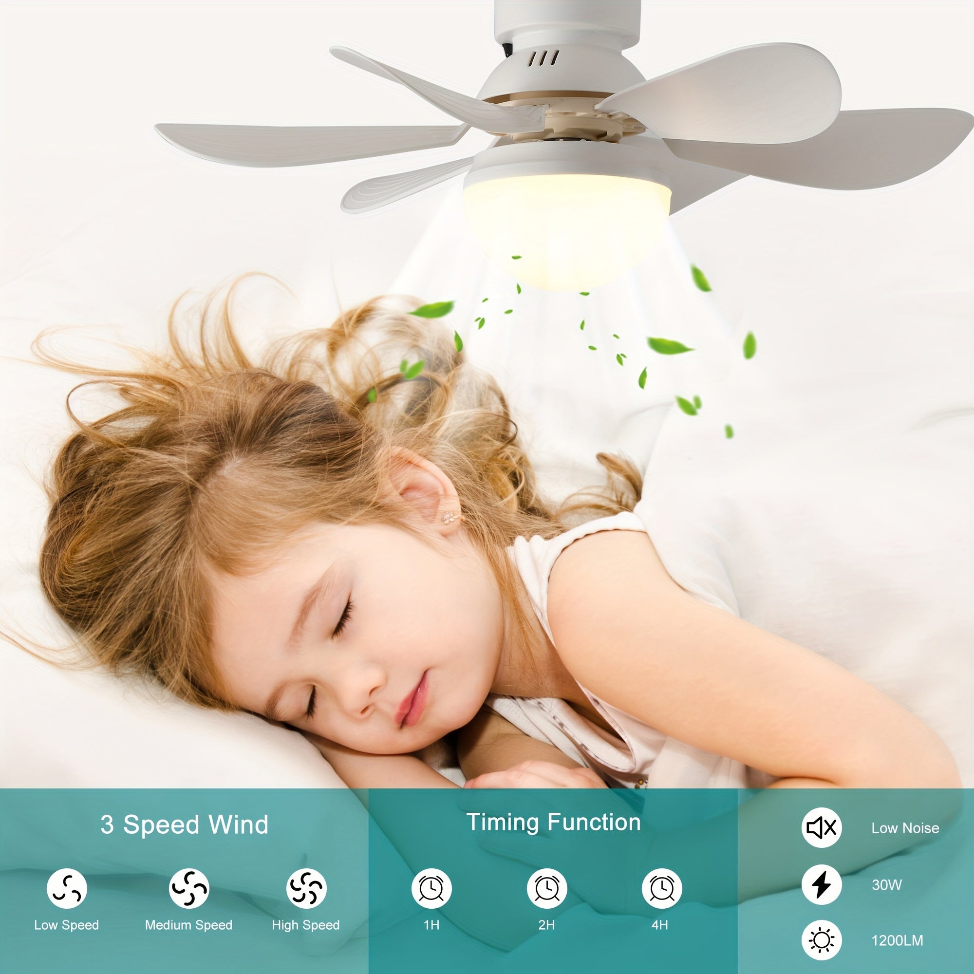 Qcyuui Modern Ceiling Fan with Light, Dimmable LED, Quiet Operation, Remote Control, Energy-Saving Replacement, Hardwired, Smart Home Compatible, Indoor/Outdoor, Living Room Bedroom Patio Garage, Space-Saving Design, Durable