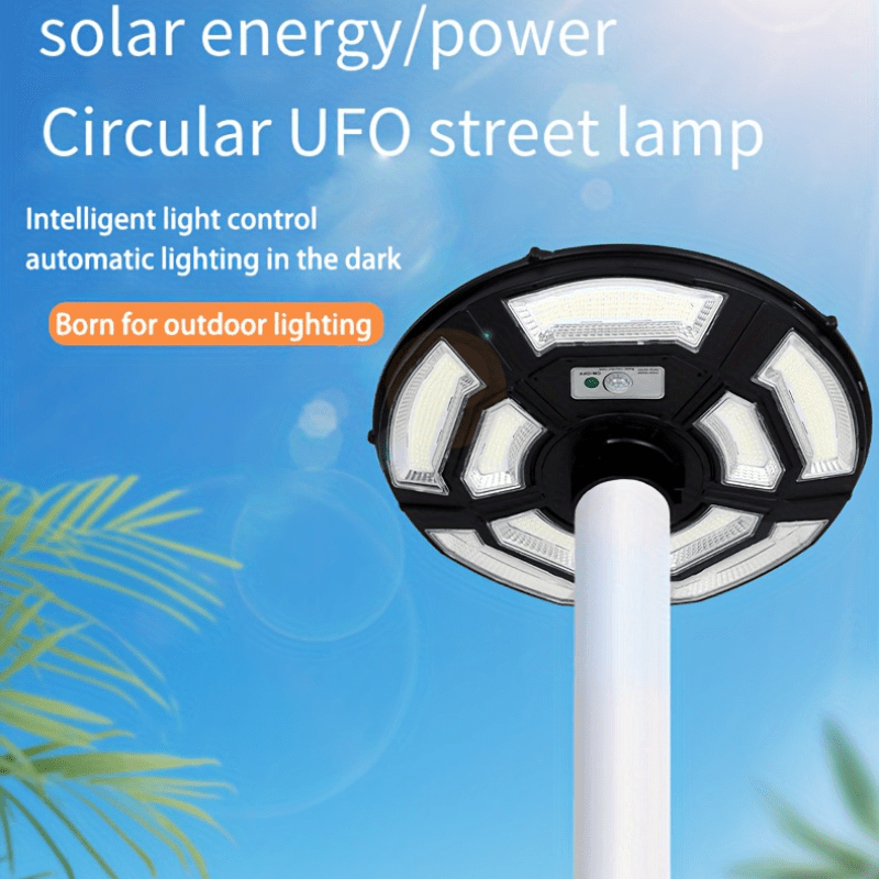 1 Piece UFO Solar Garden Light, Solar Light, Outdoor Solar Light, LED Light, Solar Light IP65 Outdoor Waterproof, with Remote Control, Dusk to Dawn, Suitable for Outdoor, Roadside, Courtyard, Park, Garden, etc., (Pole Not Included)