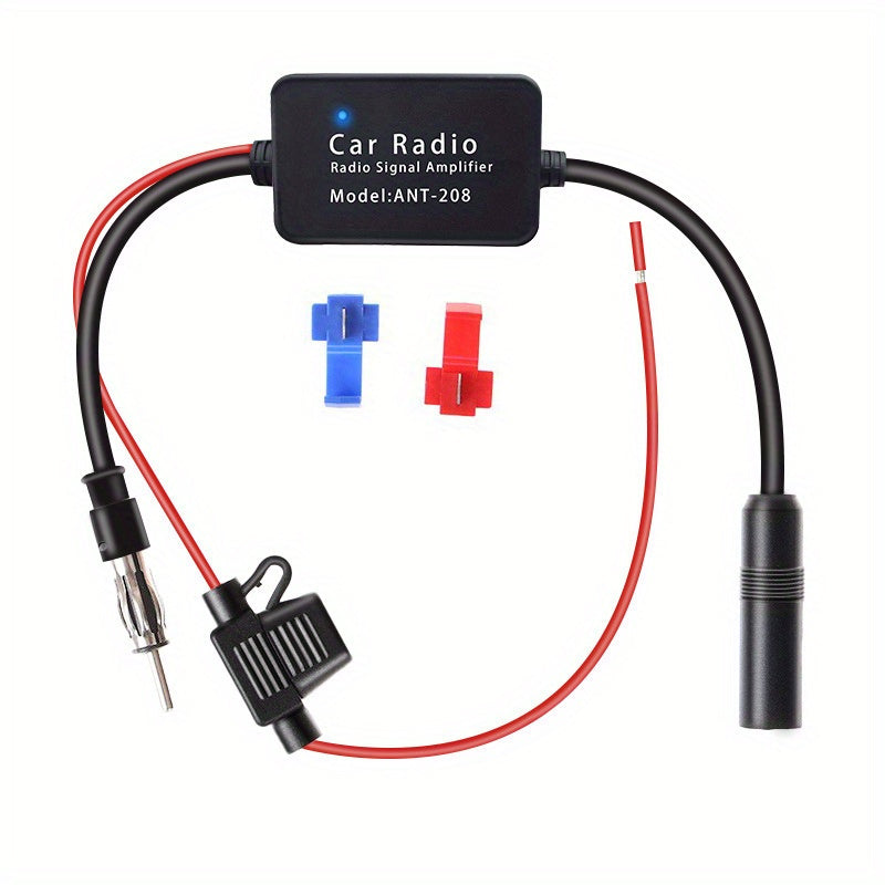 Active Car FM Radio Antenna Amplifier – 12V FM Signal Booster, External Auto Accessory for Enhanced Radio Reception